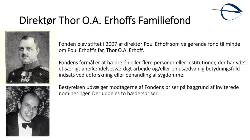 Introduktion til Erhoff Fondens prisoverrækkelse 2026, slide 3