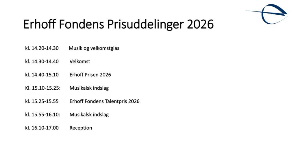Introduktion til Erhoff Fondens prisoverrækkelse 2026, slide 6